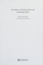 Optimal Estimation of