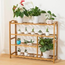 Panca Scaffale Legno Bambù