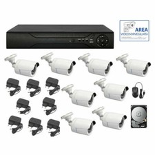 KIT VIDEOSORVEGLIANZA AHD IP CLOUD DVR 8 CANALI 8 TELECAMERE HD IR