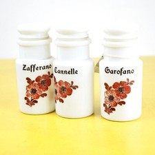 set di tre porta spezie vintage, made in italy