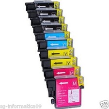 10 CARTUCCE COMPATIBILI CON BROTHER LC 985 MFC J220 MFC J265W J410 J415W J415 