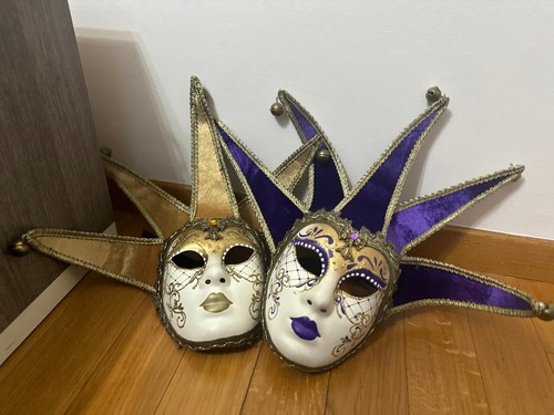 Coppia maschere veneziane - coppia,