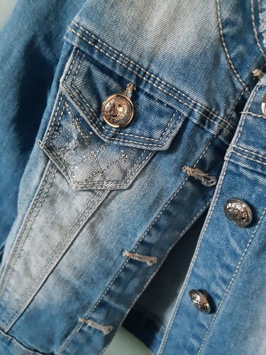 Giubbottino jeans bimba - jeans,