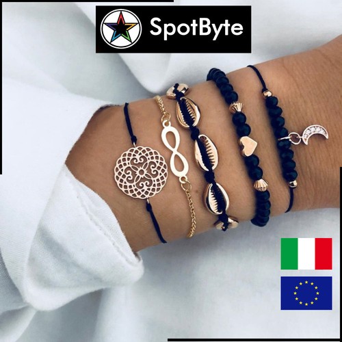 Set bracciali neri e - di,