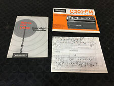 GRUNDIG C 201 FM MANUALI ISTRUZIONI + LIBRO SERVICE SCHEMA + CARTOLINA GARANZIA