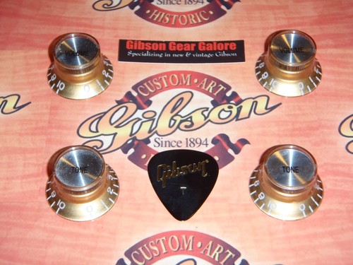 Gibson les paul knobs - knobs, gold
