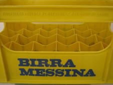 BIRRA MESSINA CASSETTA PORTABOTTIGLIE CESTELLO VINTAGE IN PLASTICA IMBALLAGGIO