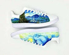 scarpe uomo/donna sneakers  Adidas. Dipinta a mano. Original. Numeri Disponibili