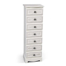 ELEGANT CASSETTIERA A 7 CASSETTI 29 X 23 X 89 CM COLORE BIANCO