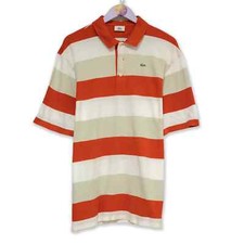 Polo Lacoste a righe arancione
