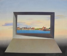 Filippo DE GASPERI (Milano 1928) ALBA SCOZZESE Olio su tela cm 50x60 anno 2001