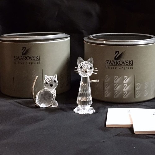 Swarovski set 2 gatti - set,