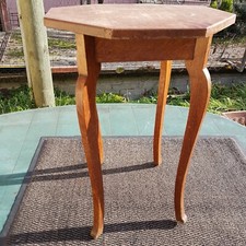 TAVOLINO IN ROVERE INGLESE ANNI 30 CON PIANO ESAGONALE