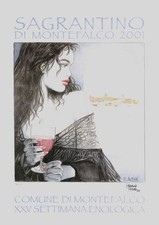 Litografia Altuna - Sagrantino di Montefalco 2001 firmata e numerata
