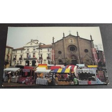 Cartolina Asti - Chiesa S. Secondo e Mercatino del Palio
