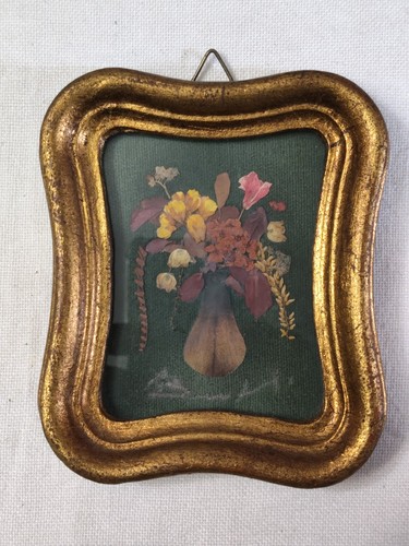 Quadretto vintage fiori secchi