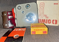 Videocamera pellicola film 8 mm vintage Eumig C3 anni 50 8 mm Austria obiettivo kit 2x