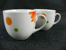 Coppia set due 2 tazzine da caffè in porcellana TOGNANA tazze decorate servizio