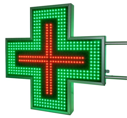Insegna farmacia croce led - insegna,