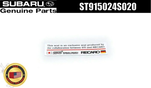 Emblema adesivo sedile subaru - emblema,