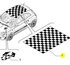SCACCHIERA ADESIVA TETTO NERA