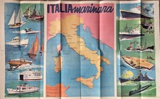 manifesto poster scolastico italia marinara scuola anni 60 geografia navi