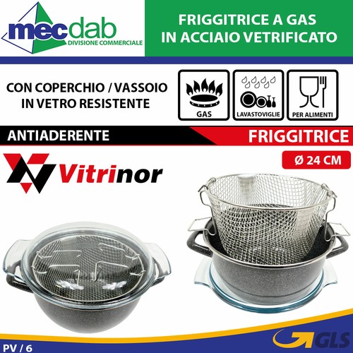 Friggitrice gas antiaderente - friggitrice, a
