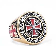 Anello crociate Cavalieri Templari biker punk  rock hip hop moda trandy