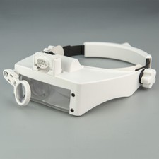 5 LED Cold Warm Light Helmet Magnifier Head-Mounted Magnification 1.5X - 11X