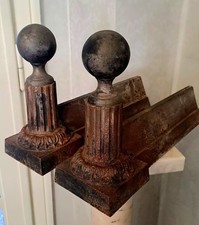 ANTICA COPPIA ALARI DA CAMINO