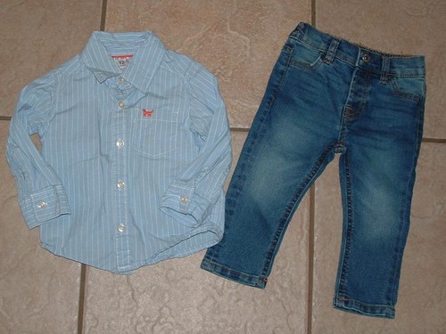 Set camicia jeans bottoni - camicia,