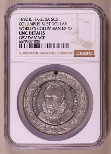 1892 columbus busto - 1892, dollaro
