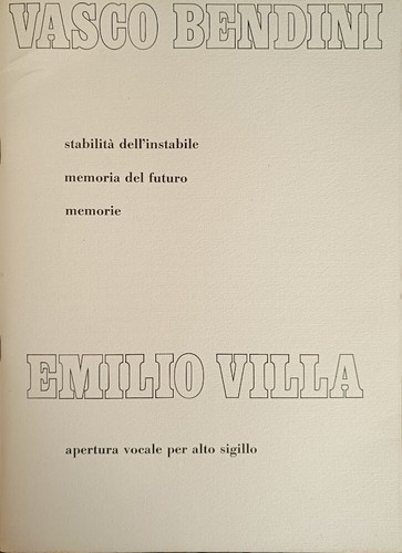 Vasco bendini emilio - s., bendini.