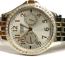 Orologio donna Citizen ED8114-57A bicolore al quarzo con pietre d'accento nuovo