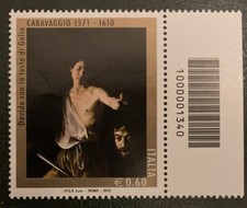 FRANCOBOLLI Italia Repubblica 2010 Codice a Barre Caravaggio 1340