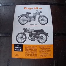 MOTO GUZZI DINGO 49 cc TURISMO SPORT PUBBLICITARIO ORIGINALE 1965 