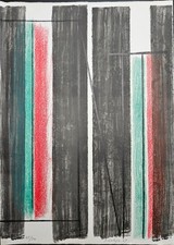 Toti Scialoja, Litografia  Su Carta, 1968, Foglio 45,9x32 Cm.