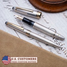 Montblanc - Solitario argento 146 grani d'orzo W-Germany - penna stilografica e Bp