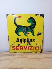 Insegna Tabella Smaltata Agipgas Servizio