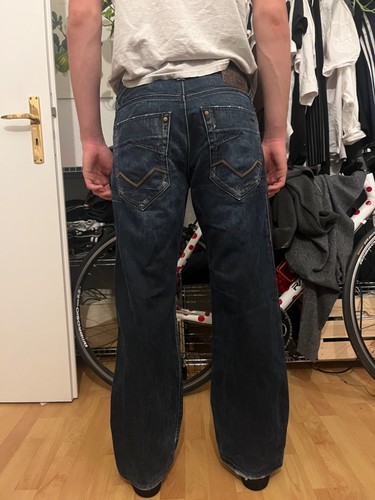 Jeans vintage larghi blu scuro - larghi,