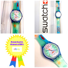 Swatch Gent Nuovo Hookipa GN118 1992 Vintage Orologio da polso NOS Anni 90