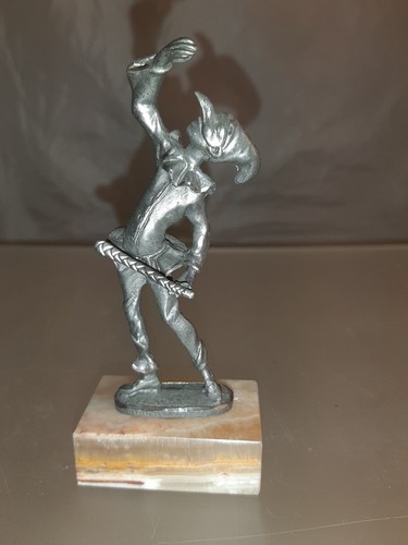 Pulcinella statuina peltro - , in