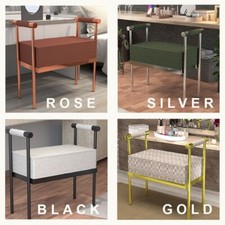 Panca imbottita moderna seduta-panca ottomana con braccioli-poggiapiedi-sgabello poggiapiedi