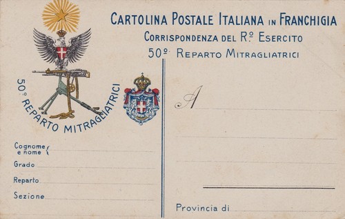 Militari wwi cart - cart., italiana