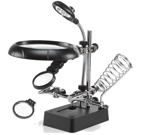 Supporto terza mano luce - , led