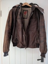 Bomber in vera pelle marrone