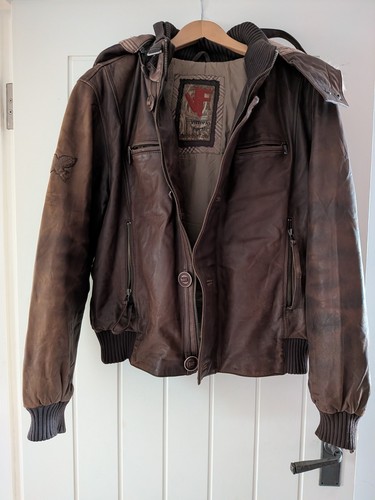 Bomber vera pelle - pelle, marrone