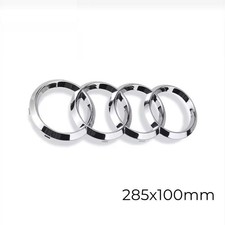 Logo audi cromato argento - logo,