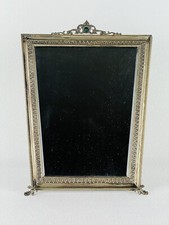 Specchiera Da Tavolo Con Cornice Argento 800 Decorazione Luigi XV Specchio 33cm