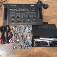 Geneva PF-480 Mixer Stereo/Crossfader + Microfono + Cavi RCA Vintage Giappone